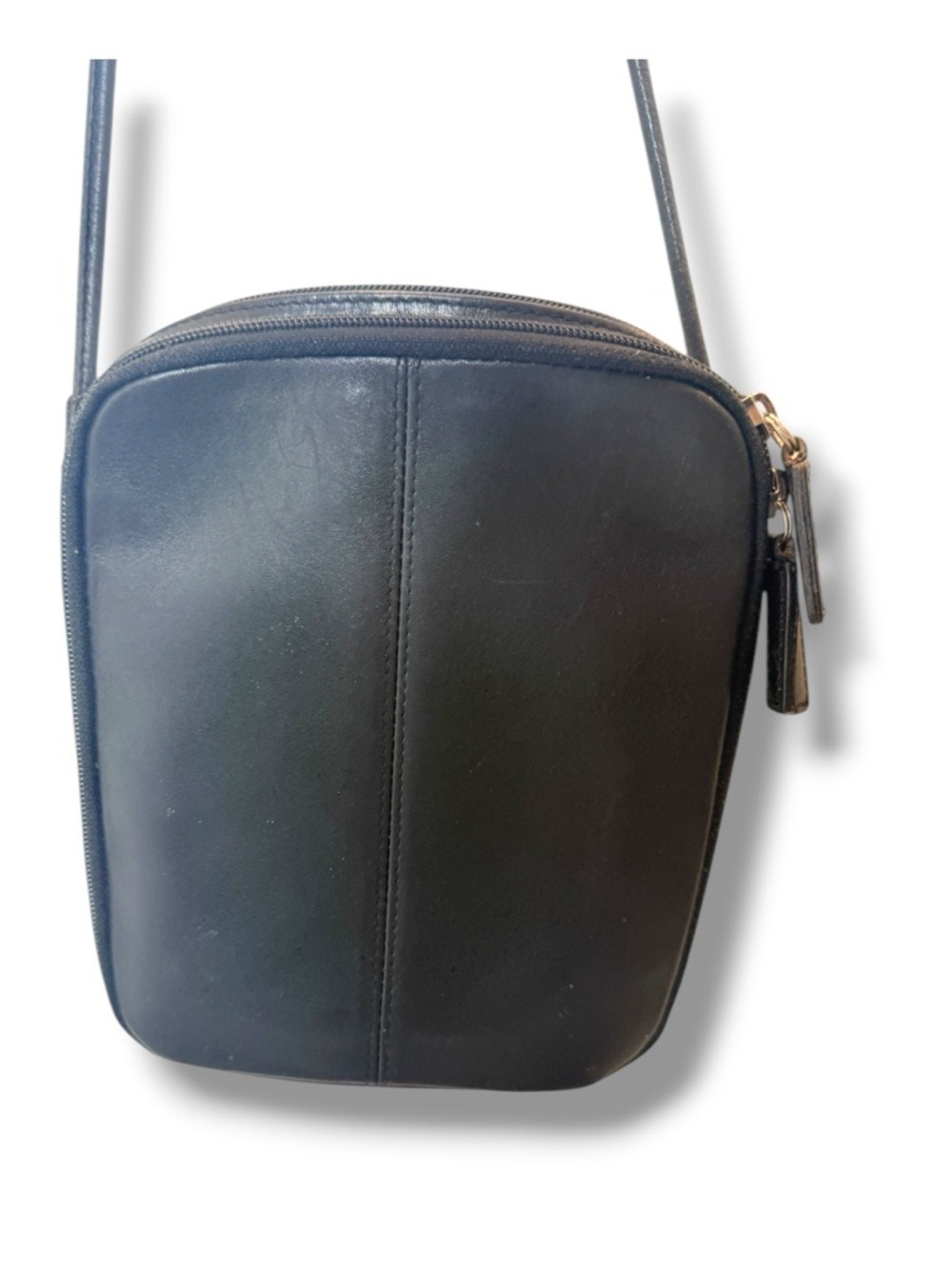 Fossil Black Leather Organizer Crossbody Bag Vintage - Picture 7 of 10